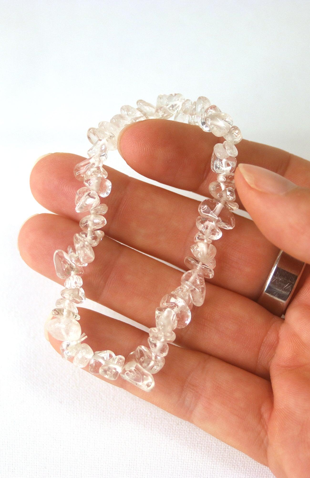 Clear Quartz Chip Bracelet AA